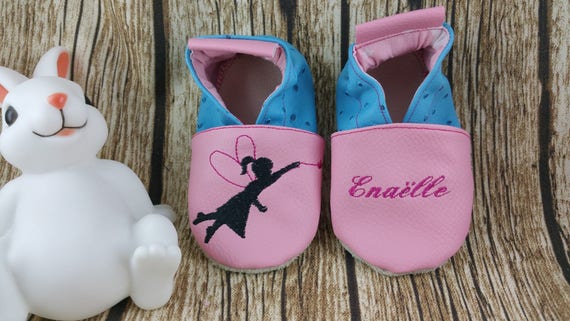 Soft leather slippers, imitation leather, baby slipper, boy slipper, girl slipper, child slipper, personalized slipper, fairy