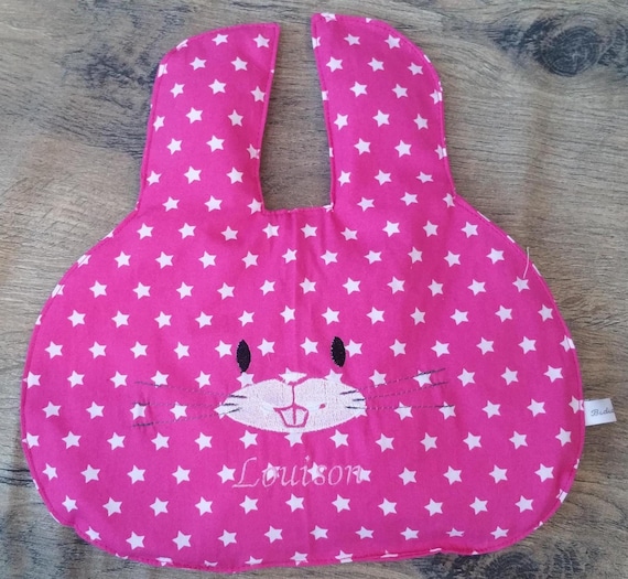 Handmade dry hot water bottle (microwaveable) – personalized embroidery & gentle soothing - Rabbit