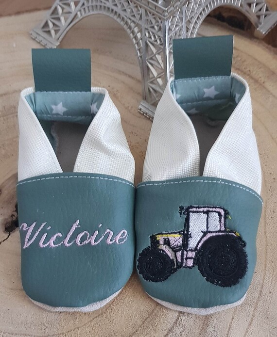 Tractor leatherette soft slippers