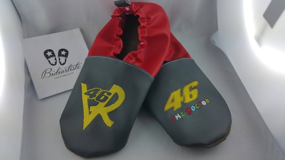 Soft leather slippers, imitation leather, boy slippers, adult slippers, children's slippers, personalized slippers, motorcycle gp