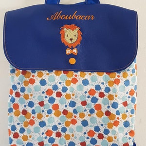 Sac à dos crèche / maternelle simili cuir et coton coloré édition limitée