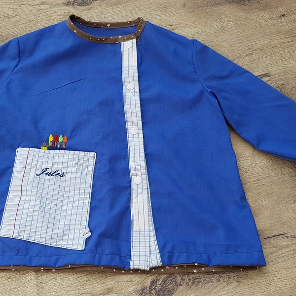 Blouse d'école maternelle ou primaire personnalisée