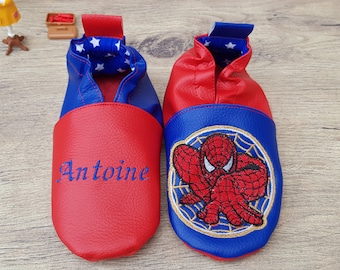 Maßgefertigte, weiche Hausschuhe für Babys und Kinder – Komfort und Eleganz für Ihre Füße! – Spider-Man