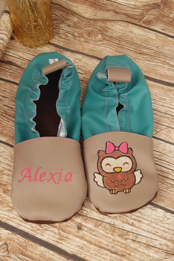 Custom soft slippers, adult slippers - owl