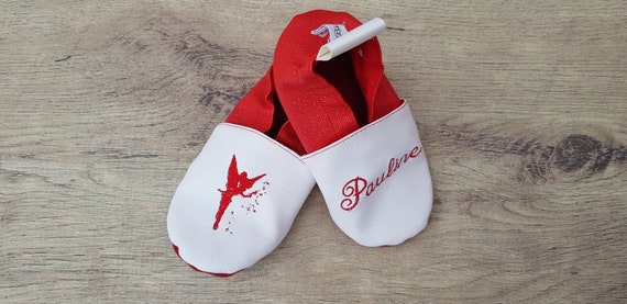 Soft leather slippers, imitation leather, baby, girl, child slipper, personalized slipper, fairy