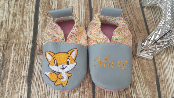 fox leatherette soft slippers