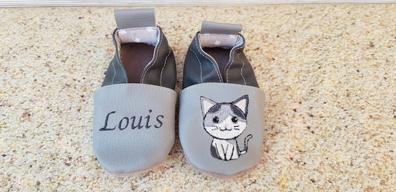 Embroidered soft slippers, cat soft slippers