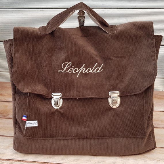 Handmade velvet preschool satchel "Little Creator" to personalize