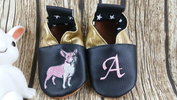 Soft leather slippers, imitation leather, baby slipper, boy slipper, girl slipper, child slipper, personalized slipper, dog