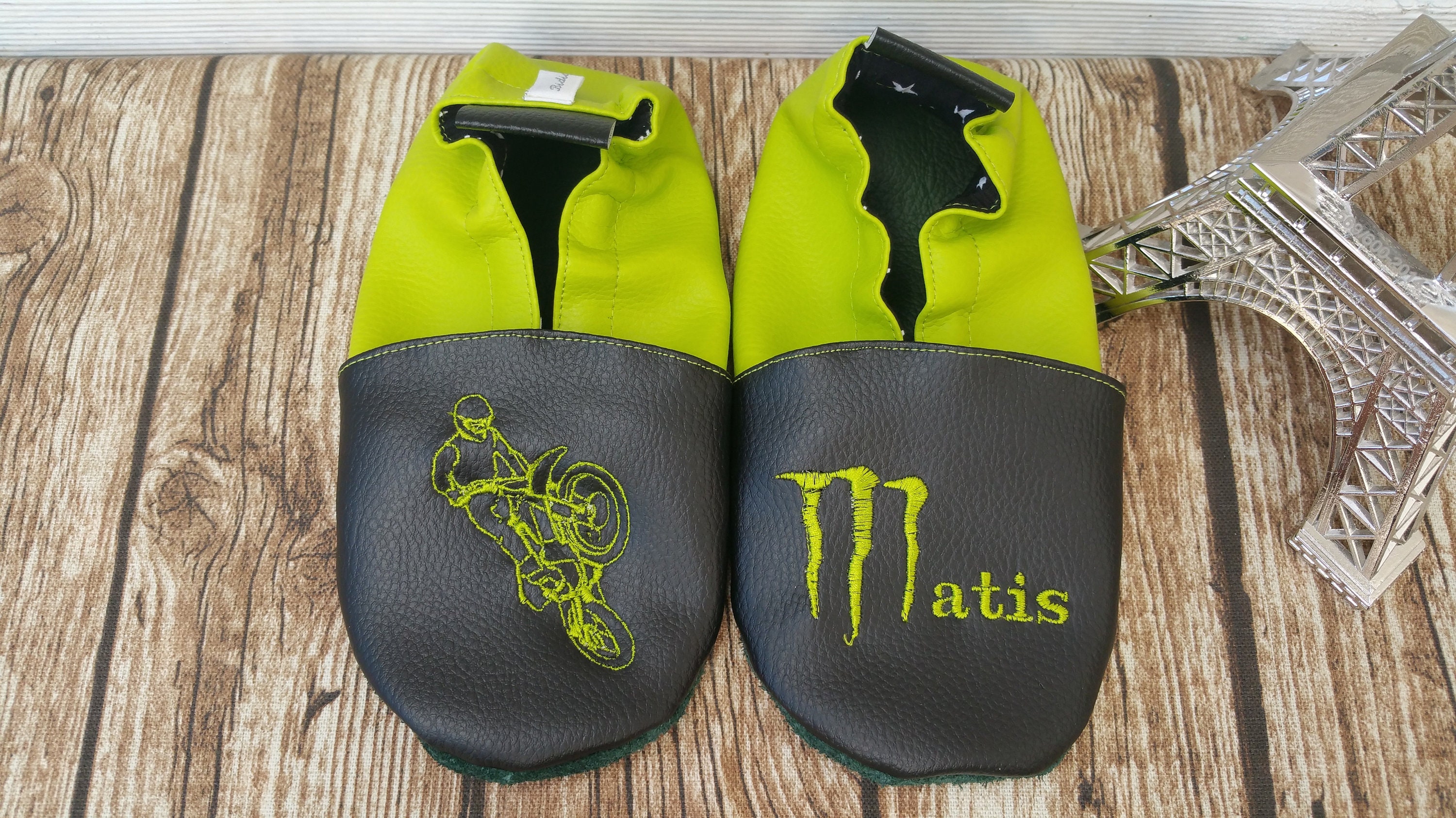 Motocross baby soft slippers, leather soft slippers, leather slippers,