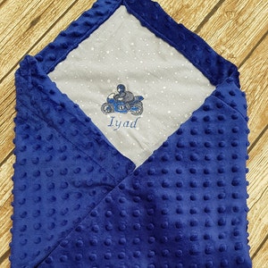 Baby blanket, 75x75cm to personalize minky and cotton