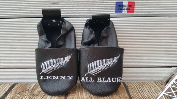 Black soft slippers, rugby, allblacks