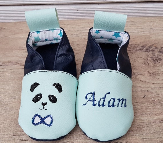 panda slippers, Leather slippers