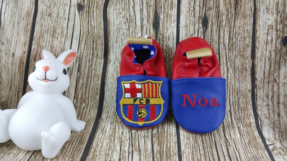 Soft leather slippers, imitation leather, baby slipper, boy slipper, girl slipper, child slipper, personalized slipper, football