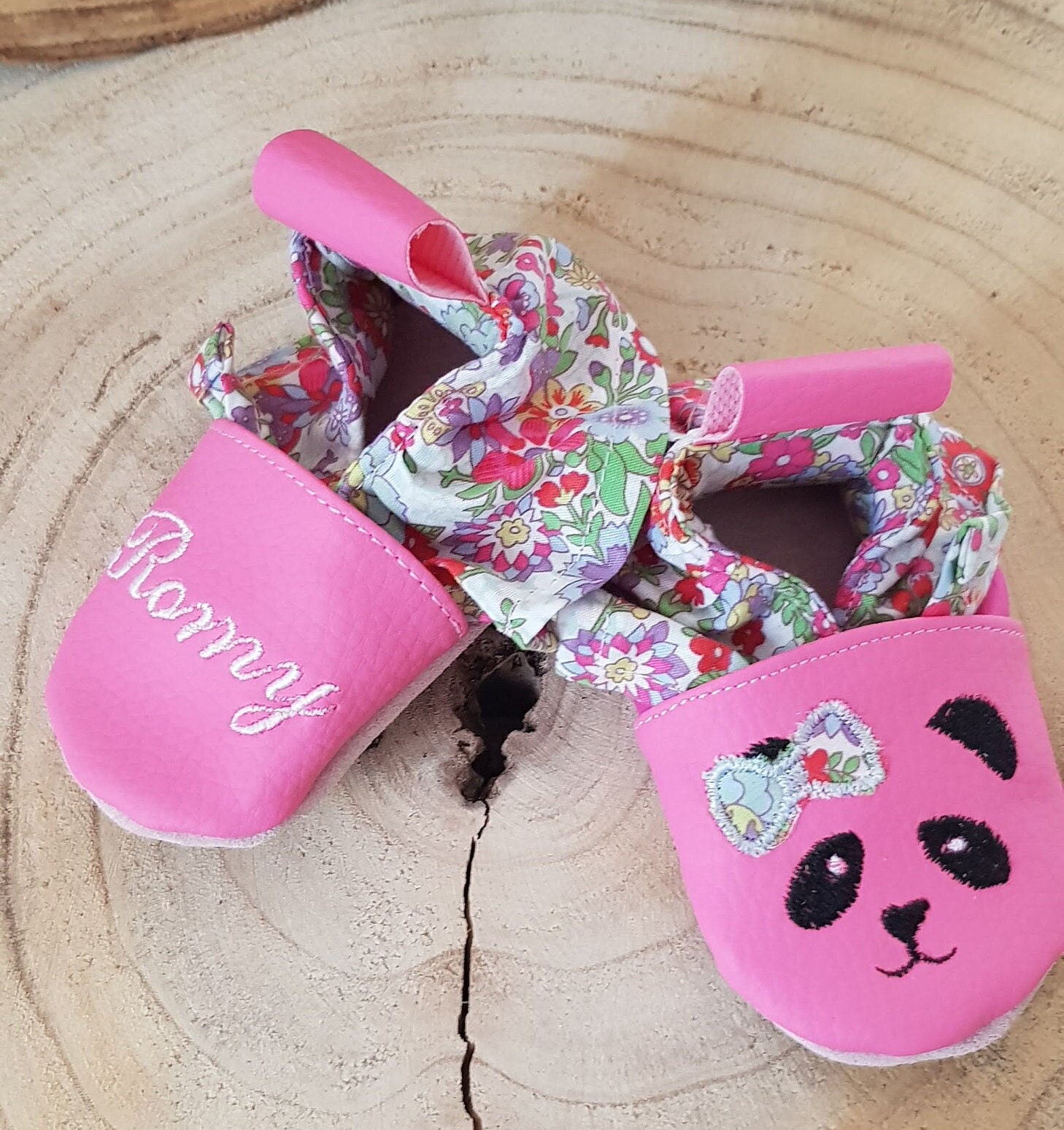 Panda – Chausson en Cuir Souple