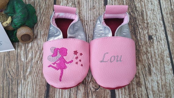 Soft leather slippers, imitation leather, baby slipper, boy slipper, girl slipper, child slipper, personalized slipper, fairy