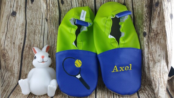 Soft leather slippers, imitation leather, baby slipper, boy slipper, girl slipper, child slipper, personalized slipper, tennis