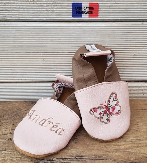 Chaussons bébés et enfants en cuir souple - garçon et fille