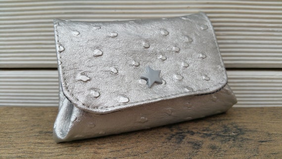 Women's purse, coin purse, embroidered purse, personalized purse, leather purse