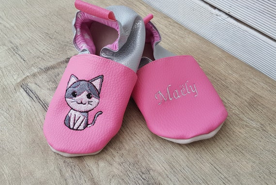 Cat soft leatherette slippers