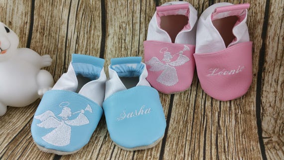 Soft leather slippers, imitation leather, boys' slippers, girl slippers, children's slippers, personalized slippers, angels, angels