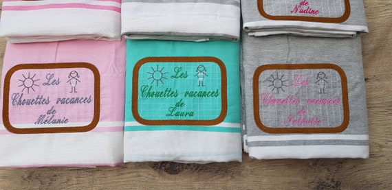 Embroidered fouta, fouta, beach towel, custom fouta, embroidered beach towel, personalized