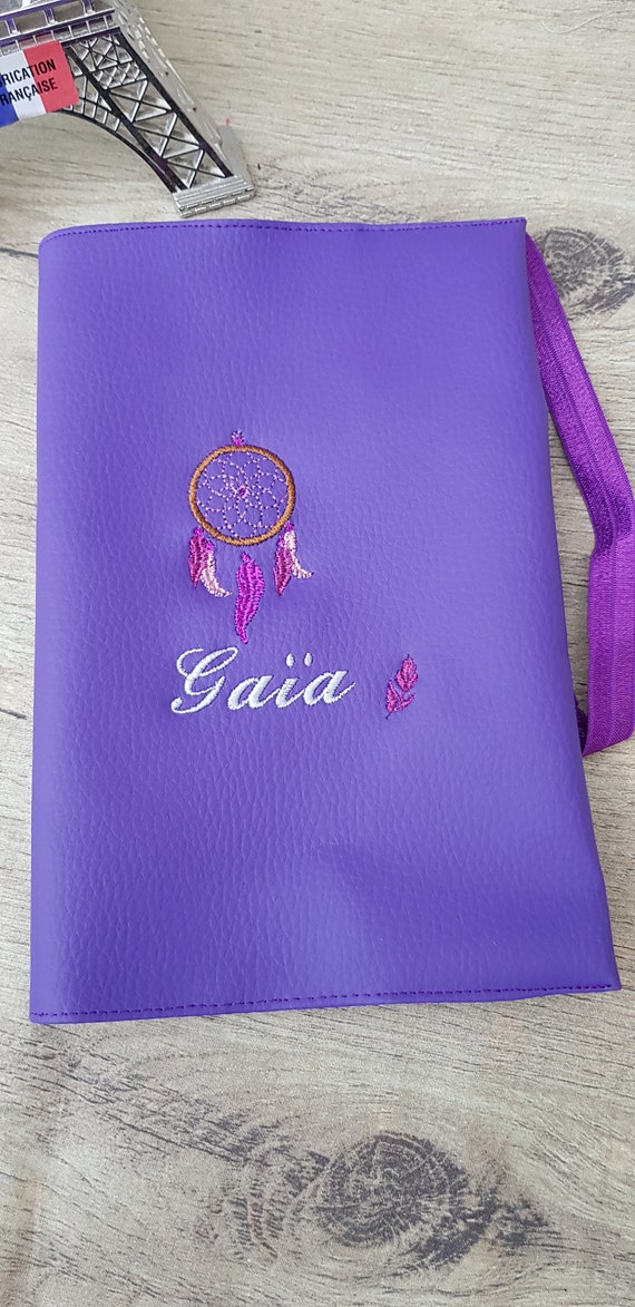 Health booklet protection cover leatherette, girl, fairy, custom embroidered