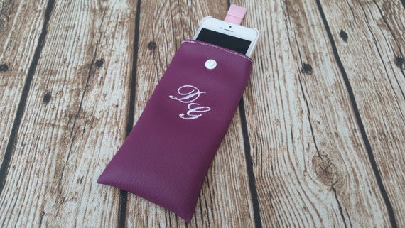 Cover phone cell leatherette, cellphone case, phone embroidered custom cover