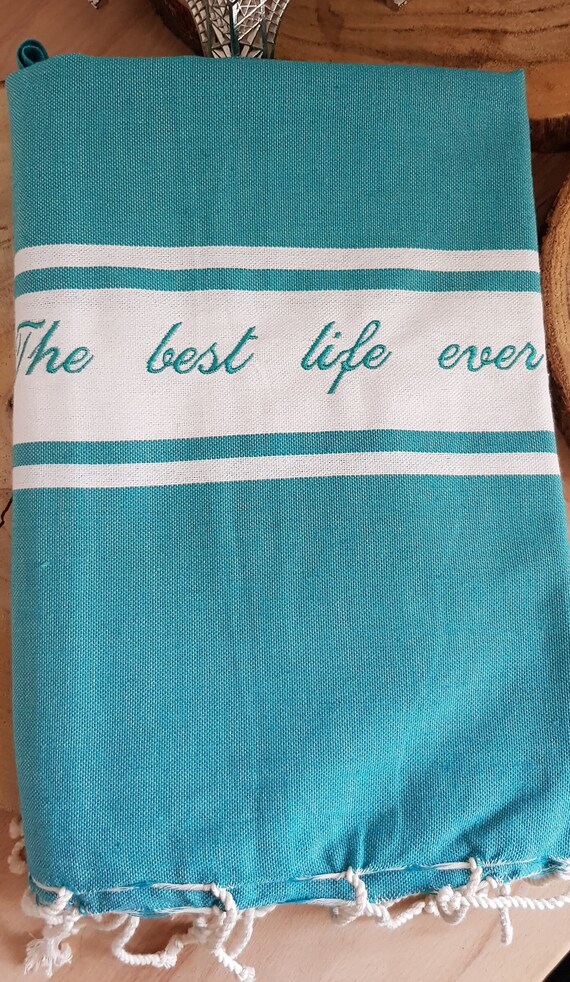 Embroidered fouta, fouta, beach towel, personalized fouta, embroidered beach towel, personalized