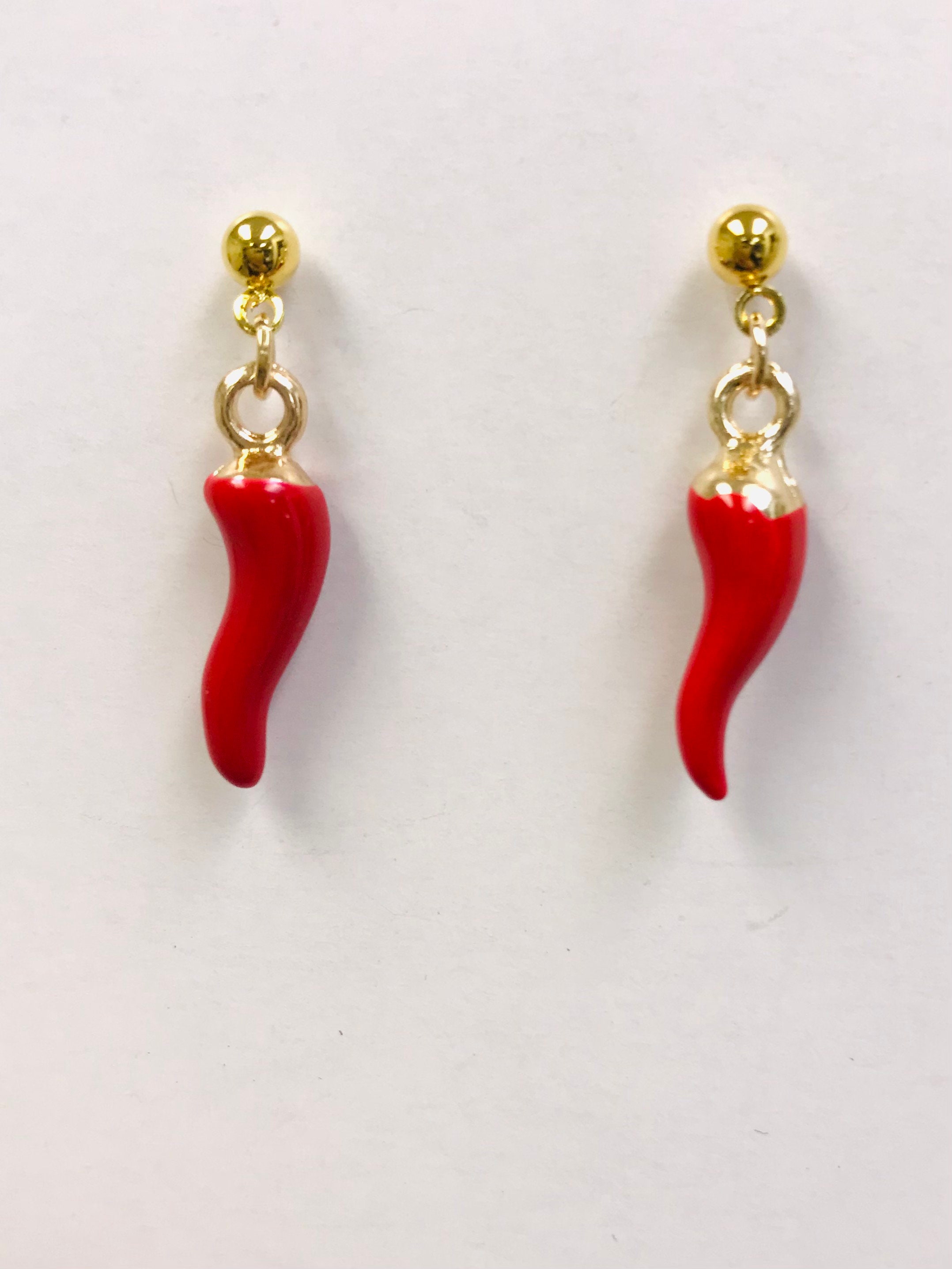 Red Chili Pepper Earrings Enchiladas Earrings Red Hot Pepper Etsy