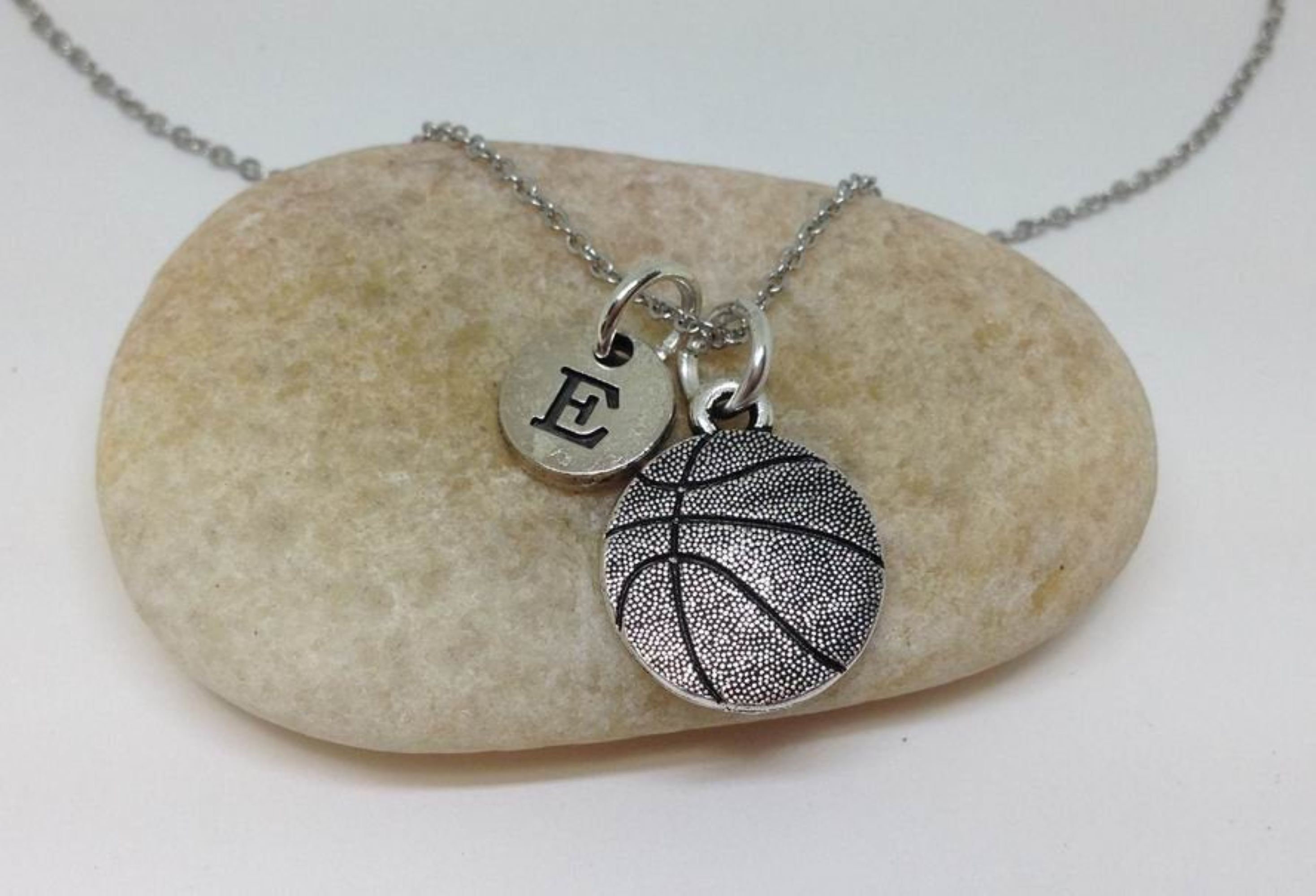 Basketball Charm Necklaces Basketball Gift Custom Etsy