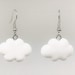 White Cloud Earrings, Silver Cloud Earrings, Cloud Earrings, Nature  Earrings, Science Earrings, Cloud Gifts, Cloud Jewelry 