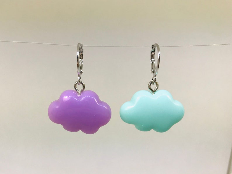 White Cloud Earrings Silver Cloud Earrings Cloud Earrings Etsy