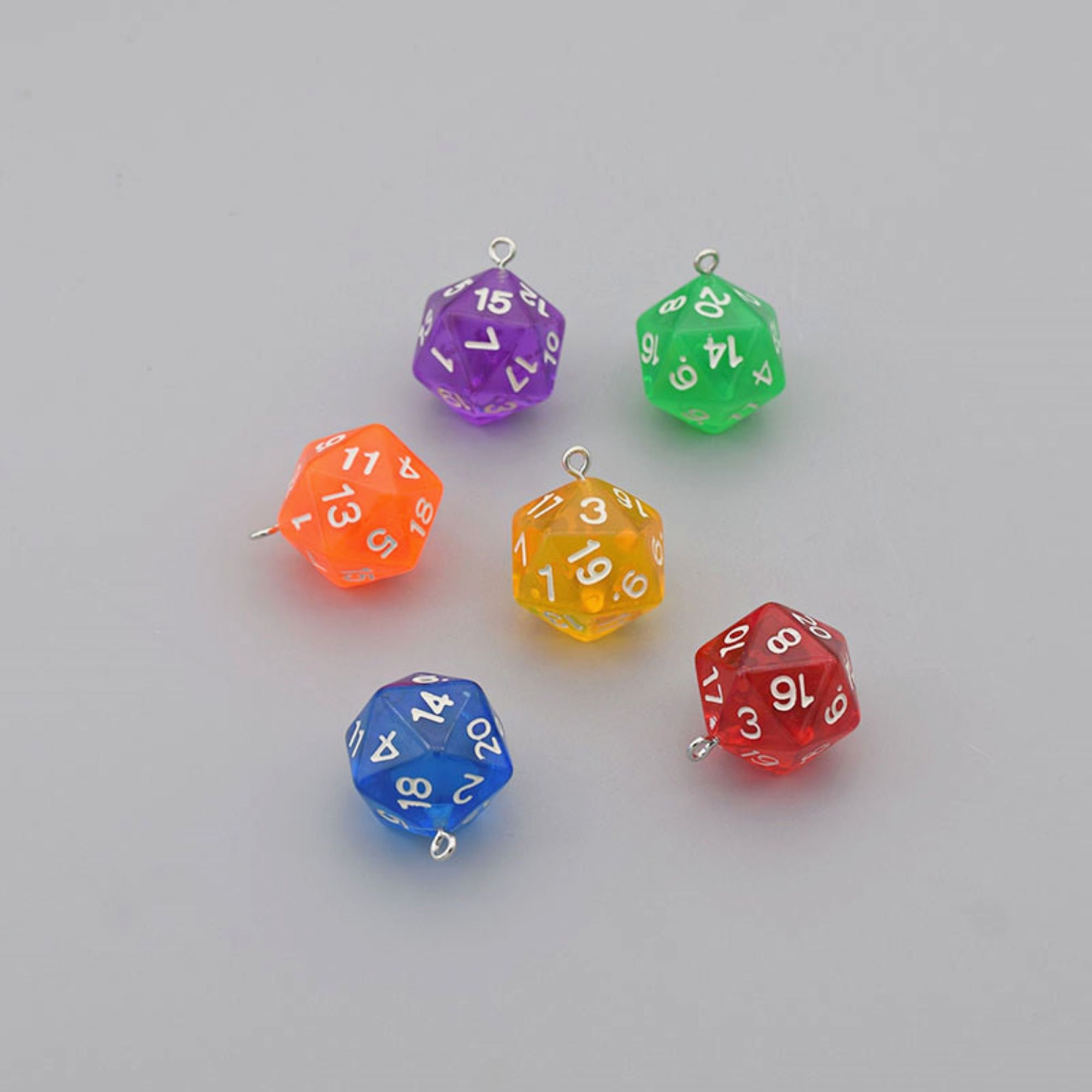 Plastic 7 Pieces/ A pack 20-sided Polyhedral English letters Dice 