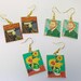World Famous Painting Earrings, World Famous Painter Earrings, Vincent Van Gogh Earrings, Sunflower Earrings, Edvard Munch Scream Earrings 