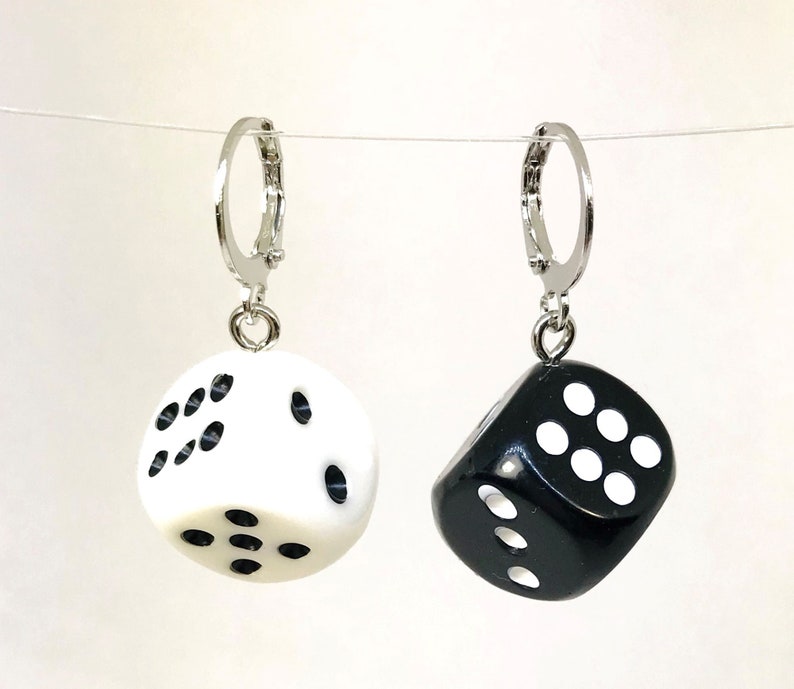 3D Dice Earrings, Dice Earrings, Dice Gifts, Casino Jewelry, Game, Rave Earrings, EDM fashion, music festival, kandicore, 90s accessories 