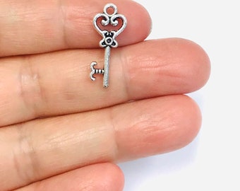10Pcs/Set Enamel Alloy Love Lock Key Charms Pendant Jewelry DIY Making_da 10Pcs/Set Enamel Alloy Love Lock Key Charms Pendant Jewelry DIY Making_da