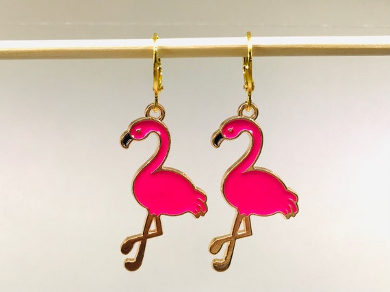 Quirky Cute Boutique unique handmade turtle earrings in Pink
