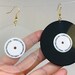 Vinyl Earrings, Phonograph Record Earrings, Disc Earrings, Acrylic Earrings, Sound Track, Music Gift, DJ Gift, Hip hop Earrings, Retro Rave 