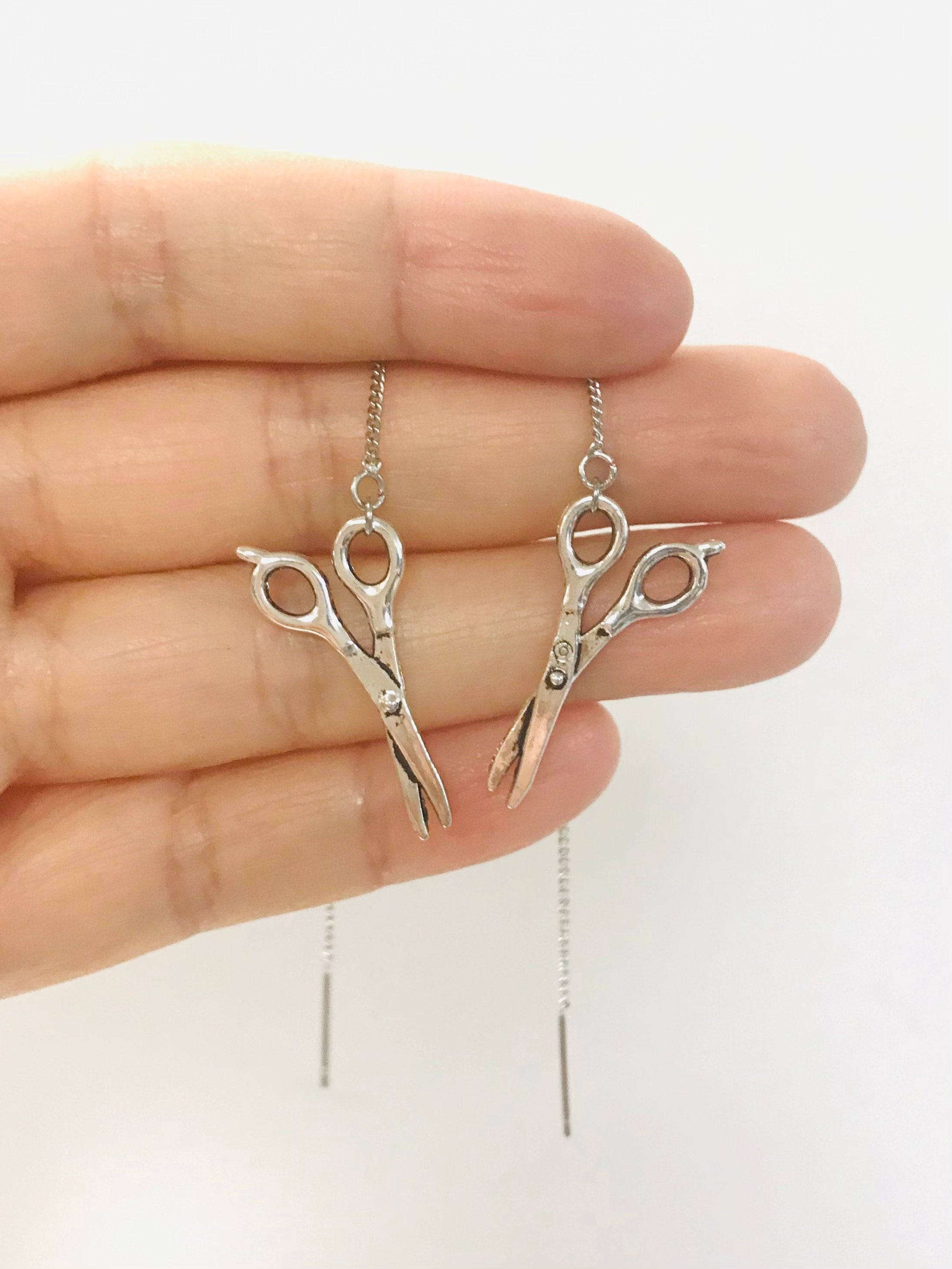 Salon Earrings Beauty Parlor Earrings I Do Hair Scissors - Etsy Israel
