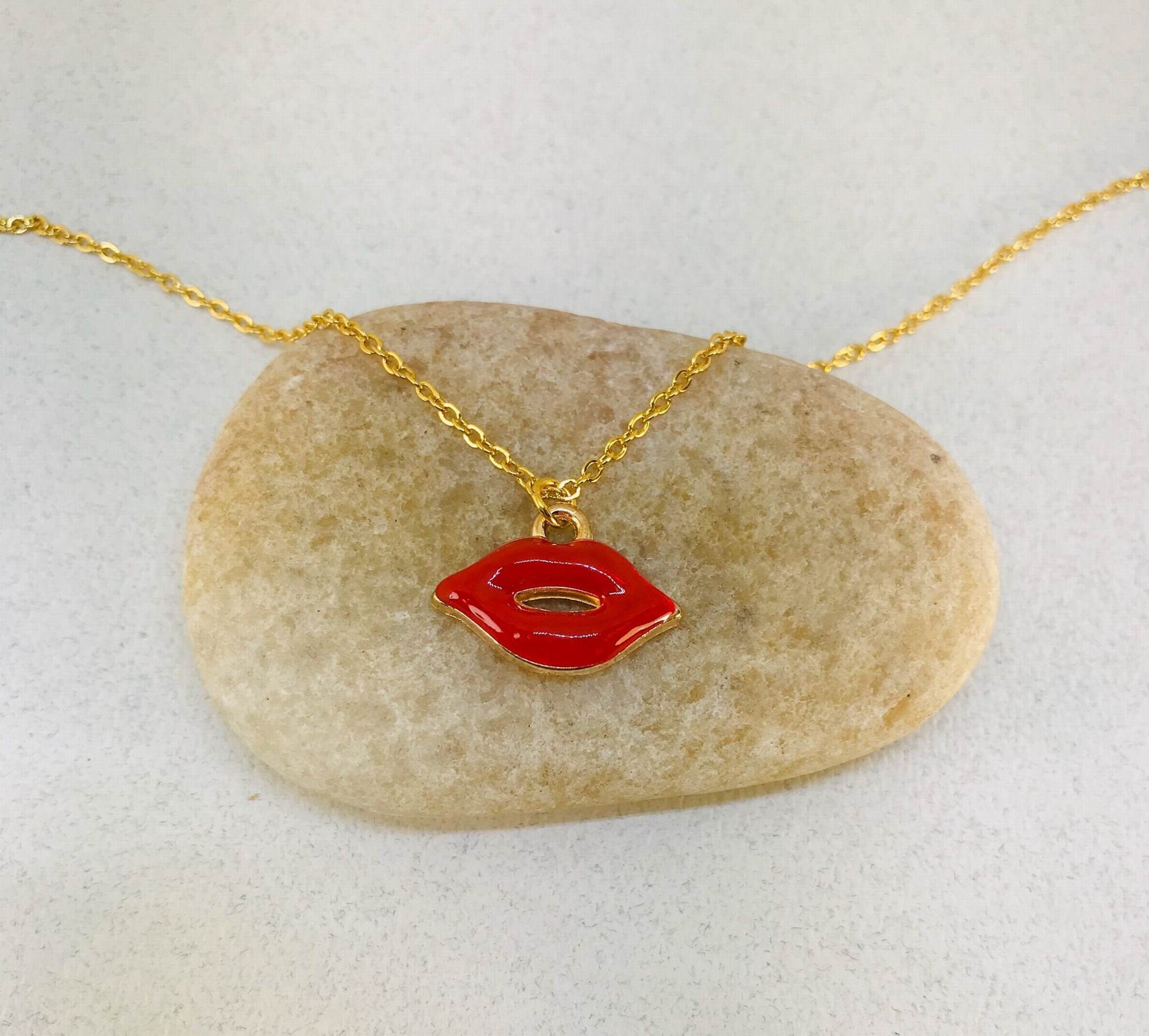 Red Lips Earrings Red Lips Jewelry Red Lip Girly Earrings Etsy