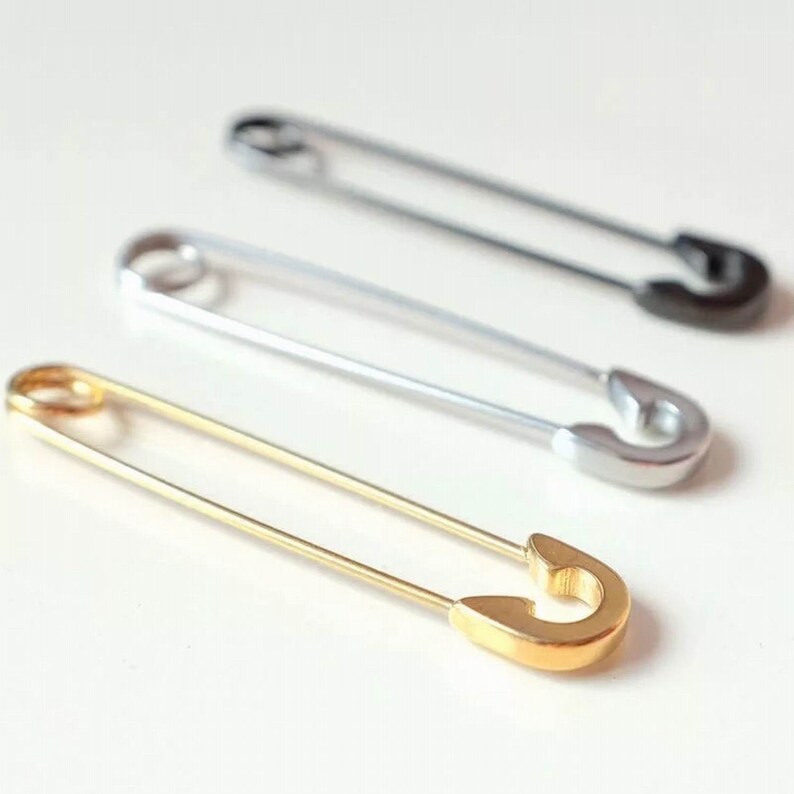 Stainless Steel Safety Pin Earrings Punk Rock Earrings Etsy