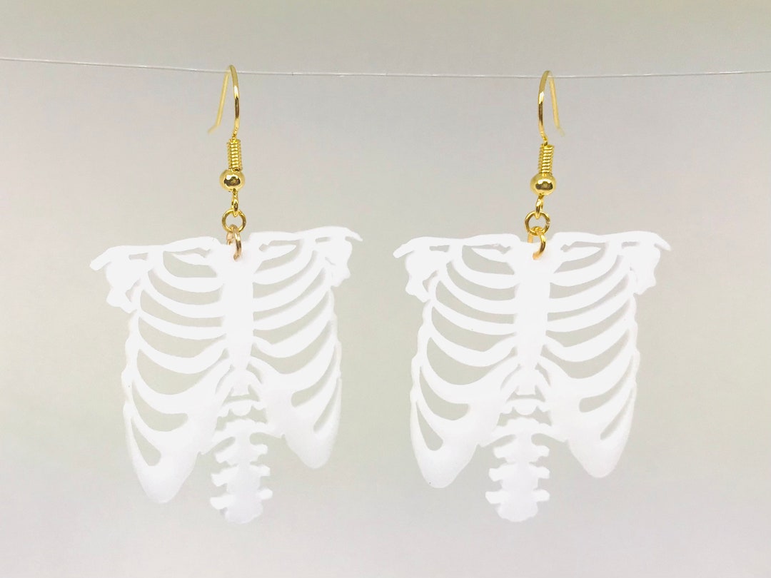 Chest Scan Earrings Halloween Lung Earring Chest Bone Etsy