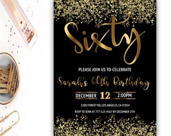 60Th Birthday Photo Invitations 5