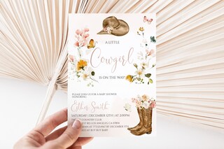 Ysmile Sacchetto Regalo Grande Con Fazzoletto – Tema Cowgirl – Per Baby Shower Compleanni, 32cm
