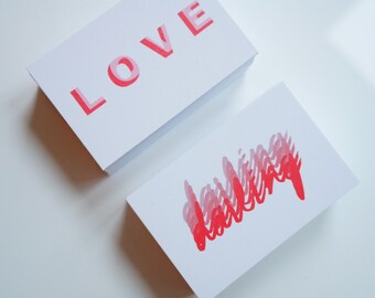 Mini card set - Love/Darling
