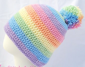 Pastel Rainbow Hat