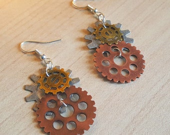 Steampunk Gear Earrings