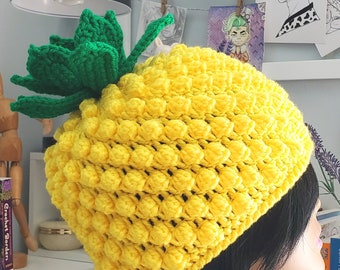Cappello a forma di ananas: foglie robuste e posizionabili, taglia per bambini e adulti