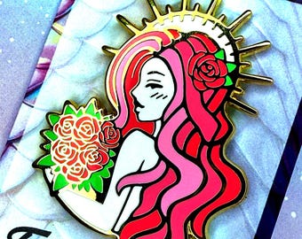 Persephone 2" Enamel Pin- Spring/Underworld Goddess